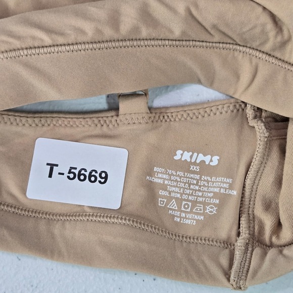 Skims Women Bra 2XS Brown Lightly Lined Wireless‎ Bralette Pullover NWT - Picture 2 of 10